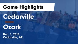 Cedarville  vs Ozark  Game Highlights - Dec. 1, 2018