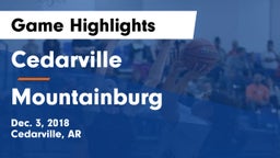 Cedarville  vs Mountainburg Game Highlights - Dec. 3, 2018