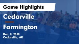 Cedarville  vs Farmington  Game Highlights - Dec. 8, 2018