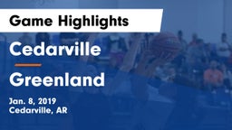 Cedarville  vs Greenland  Game Highlights - Jan. 8, 2019