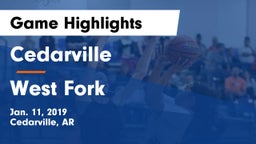 Cedarville  vs West Fork  Game Highlights - Jan. 11, 2019