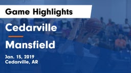 Cedarville  vs Mansfield  Game Highlights - Jan. 15, 2019