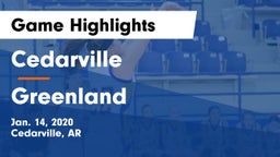 Cedarville  vs Greenland  Game Highlights - Jan. 14, 2020