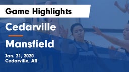 Cedarville  vs Mansfield  Game Highlights - Jan. 21, 2020