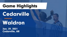 Cedarville  vs Waldron  Game Highlights - Jan. 29, 2021