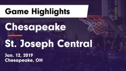 Chesapeake  vs St. Joseph Central  Game Highlights - Jan. 12, 2019