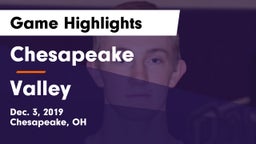 Chesapeake  vs Valley  Game Highlights - Dec. 3, 2019