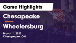 Chesapeake  vs Wheelersburg  Game Highlights - March 1, 2020