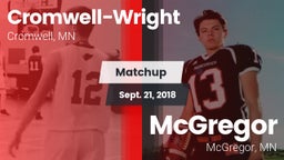 Matchup: Cromwell-Wright vs. McGregor  2018