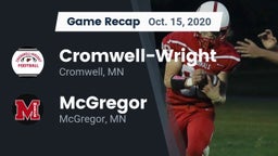 Recap: Cromwell-Wright  vs. McGregor  2020