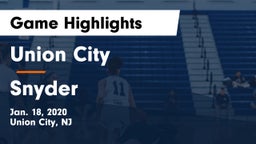 Union City  vs Snyder  Game Highlights - Jan. 18, 2020