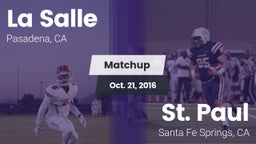 Matchup: La Salle  vs. St. Paul  2016