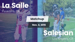 Matchup: La Salle  vs. Salesian  2016