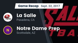 Recap: La Salle  vs. Notre Dame Prep  2017