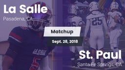 Matchup: La Salle  vs. St. Paul  2018