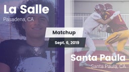 Matchup: La Salle  vs. Santa Paula  2019
