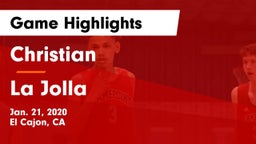 Christian  vs La Jolla  Game Highlights - Jan. 21, 2020