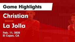 Christian  vs La Jolla  Game Highlights - Feb. 11, 2020