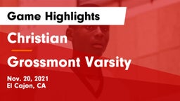 Christian  vs Grossmont Varsity Game Highlights - Nov. 20, 2021