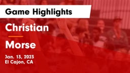 Christian  vs Morse Game Highlights - Jan. 13, 2023