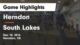 Herndon  vs South Lakes  Game Highlights - Dec 10, 2016