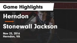 Herndon  vs Stonewall Jackson  Game Highlights - Nov 23, 2016