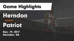 Herndon  vs Patriot   Game Highlights - Dec. 19, 2017