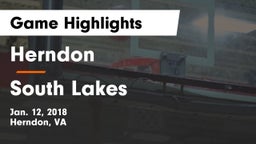 Herndon  vs South Lakes  Game Highlights - Jan. 12, 2018
