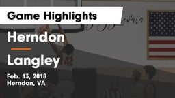 Herndon  vs Langley  Game Highlights - Feb. 13, 2018