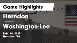 Herndon  vs Washington-Lee  Game Highlights - Feb. 16, 2018