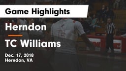 Herndon  vs TC Williams Game Highlights - Dec. 17, 2018