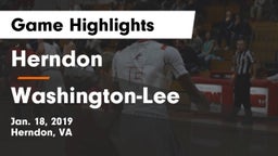 Herndon  vs Washington-Lee  Game Highlights - Jan. 18, 2019