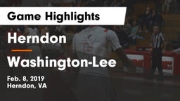 Herndon  vs Washington-Lee  Game Highlights - Feb. 8, 2019