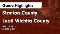 Stanton County  vs Leoti Wichita County Game Highlights - Jan. 15, 2021