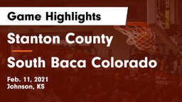 Stanton County  vs South Baca Colorado Game Highlights - Feb. 11, 2021