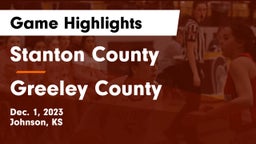 Stanton County  vs Greeley County  Game Highlights - Dec. 1, 2023