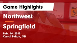Northwest  vs Springfield  Game Highlights - Feb. 16, 2019
