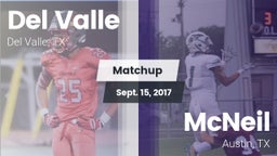 Matchup: Del Valle High Schoo vs. McNeil  2017