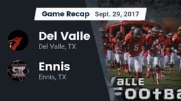 Recap: Del Valle  vs. Ennis  2017