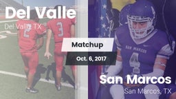 Matchup: Del Valle High Schoo vs. San Marcos  2017