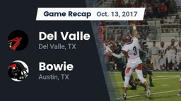 Recap: Del Valle  vs. Bowie  2017