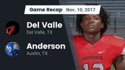 Recap: Del Valle  vs. Anderson  2017