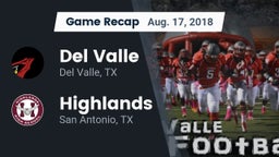 Recap: Del Valle  vs. Highlands  2018