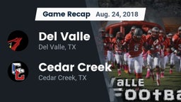 Recap: Del Valle  vs. Cedar Creek  2018