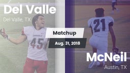 Matchup: Del Valle High Schoo vs. McNeil  2018