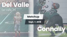 Matchup: Del Valle High Schoo vs. Connally  2018