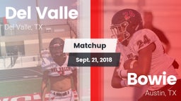 Matchup: Del Valle High Schoo vs. Bowie  2018