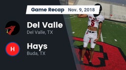 Recap: Del Valle  vs. Hays  2018