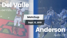 Matchup: Del Valle High Schoo vs. Anderson  2019