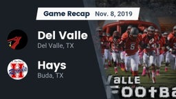 Recap: Del Valle  vs. Hays  2019